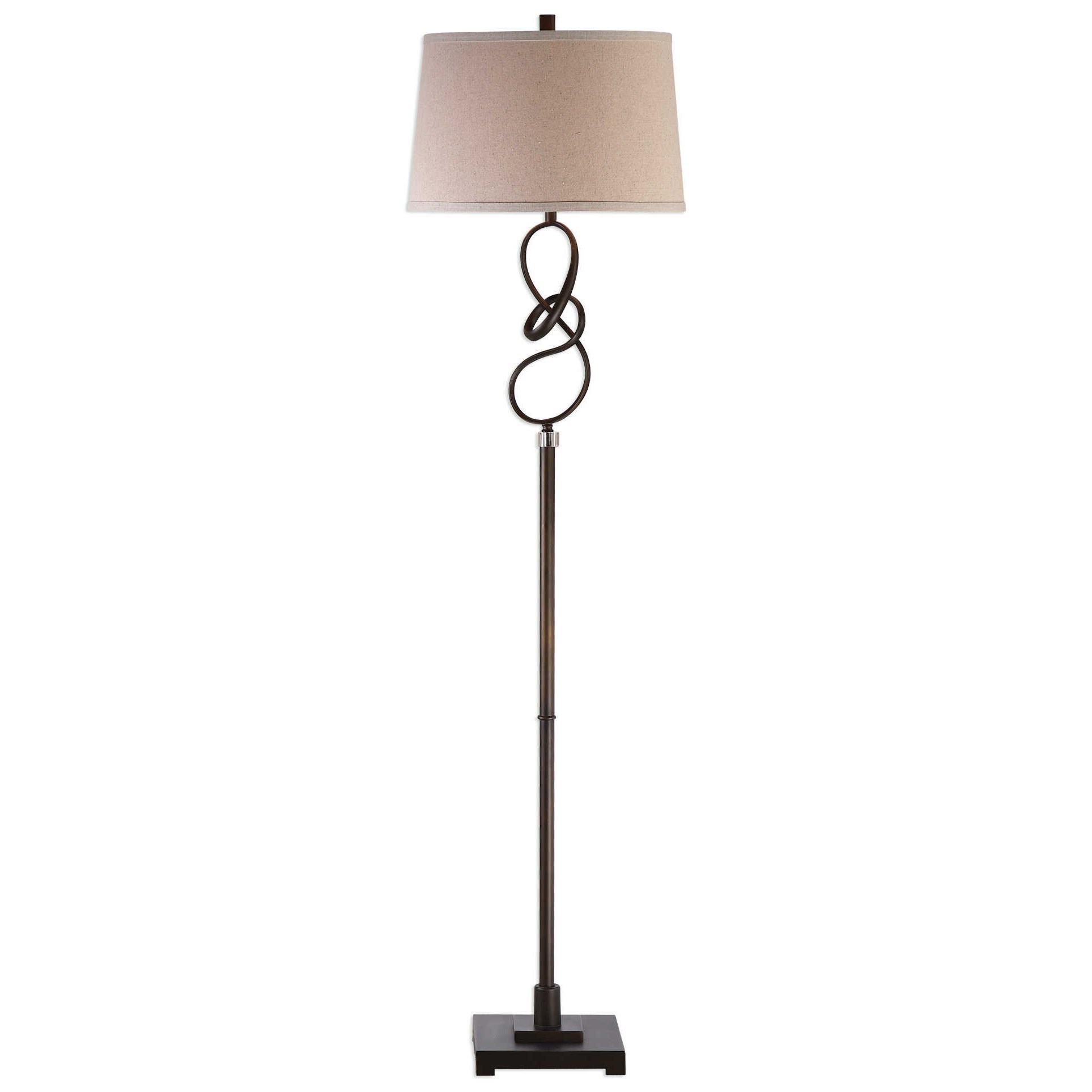 Uttermost Floor Lamps UT191027 Tenley Twisted Bronze Floor Lamp Upper